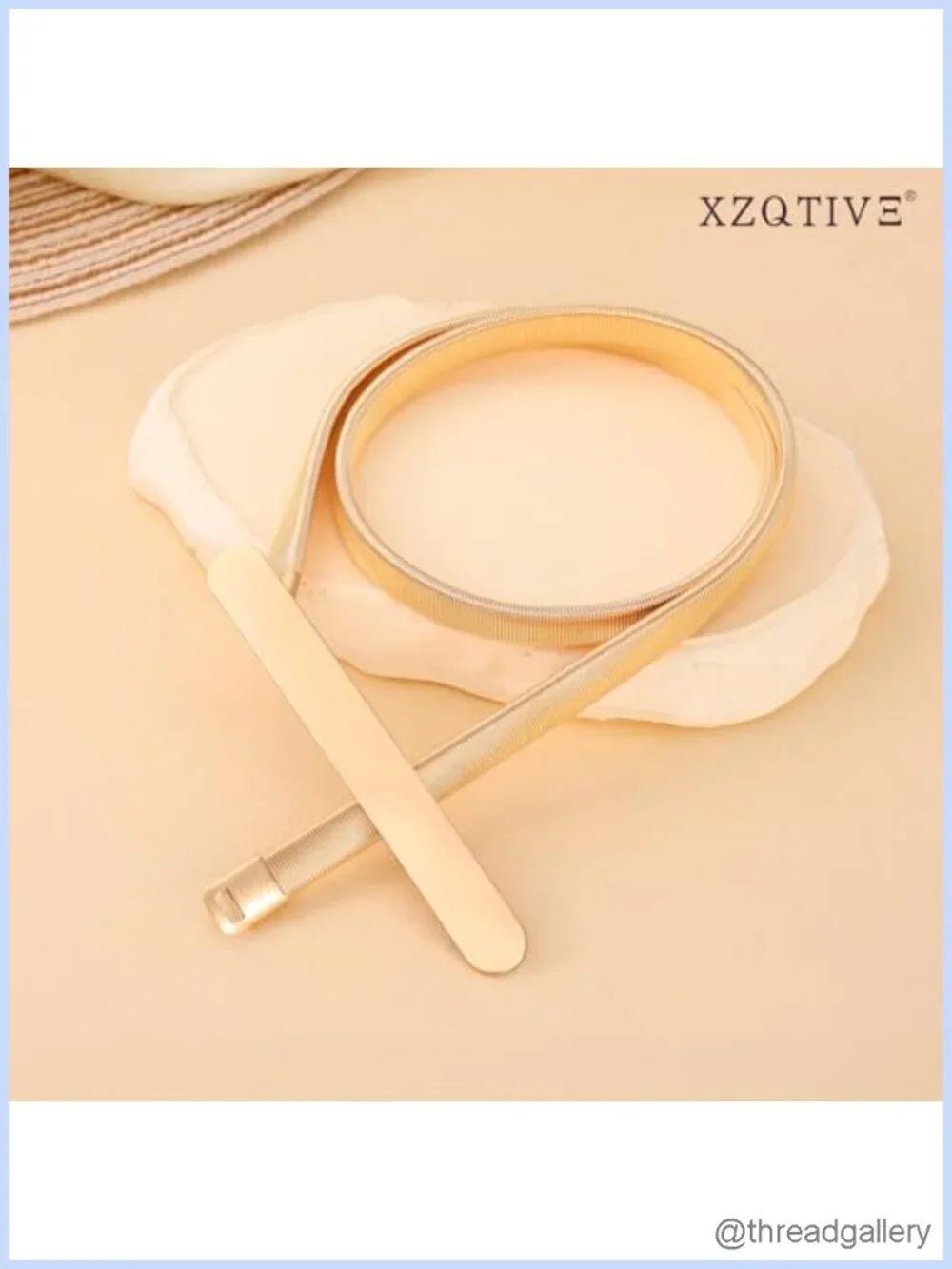 Skinny Metal Chain Waist Belt Stretchy Cinch Belt for Dress